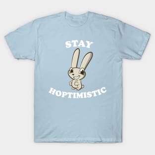 Stay Hoptimistic Bunny Pun T-Shirt